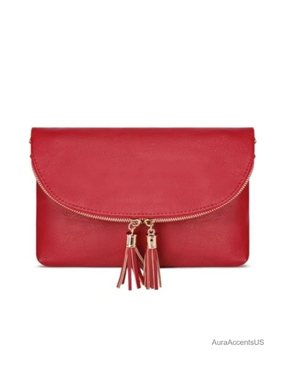 Women's Envelope Clutch Purse Faux Leather Crossbody Bag 6 Card Slots